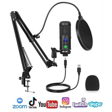 MICRÓFONO PARA PC USB CONDENSADOR PROFESIONAL PARA STREAM Y PODCAST - 3