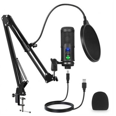 MICRÓFONO PARA PC USB CONDENSADOR PROFESIONAL PARA STREAM Y PODCAST - 6
