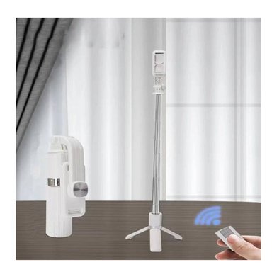 PALO SELFIE TRÍPODE CON LUZ LED CONTROL INALÁMBRICO BLUETOOTH BLANCO - 3