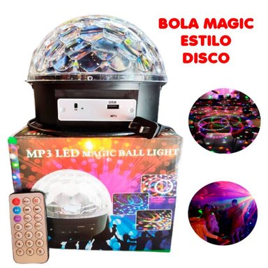 PARLANTE BLUETOOTH BOLA MAGICA LED MULTICOLOR FIESTA AUDIORITMICA - 1