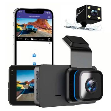 CÁMARA GRABACIÓN SEGURIDAD AUTO DELANTRA Y TRASERA DVR