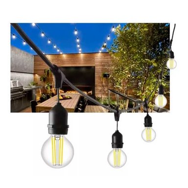 GUIRNALDAS LED 10 METROS + 10 FOCOS PARA DECORACIÒN HOGAR Y EXTERIOR - 2