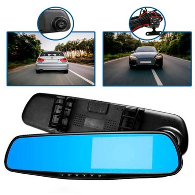 ESPEJO SEISA DVR CAMARA RETROVISOR DVR CÁMARA DOBLE FHD VISIÓN NOCTURNA