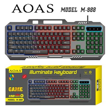 TECLADO CON LUCES RGB GAMER TOUCH KEYBORD ILUMINADO - 1