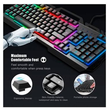 TECLADO CON LUCES RGB GAMER TOUCH KEYBORD ILUMINADO - 4