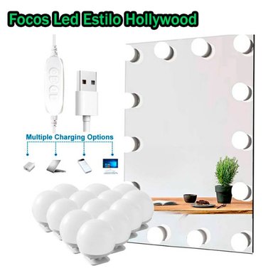 FOCOS LED FOCO HOLLYWOOD ESTILO HOLLYWOOD PARA ESPEJO MAQUILLAJE.