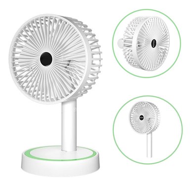 MINI VENTILADOR ELÉCTRICO ESCRITORIO PORTÁTIL RECARGABLE 3 VELOCIDADES
