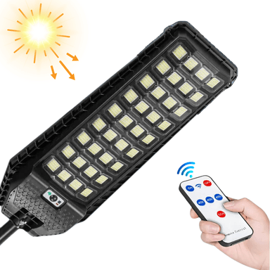 REFLECTOR FAROLA LÁMPARA LUZ LED W7208-6 100W CON PANEL SOLAR RECARGABLE + CONTROL REMOTO