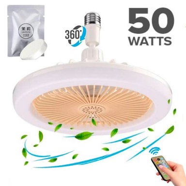 FOCO VENTILADOR SEISA 30W TECHO GIRATORIO AJUSTABLE CONTROL Y FRAGANCIA