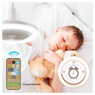 FOCO VENTILADOR SEISA 30W TECHO GIRATORIO AJUSTABLE CONTROL Y FRAGANCIA - 5