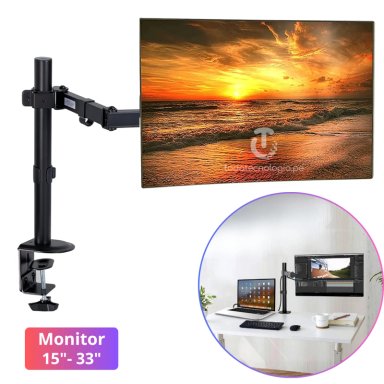 RACK SOPORTE DE MONITOR ERGONOMICO BRAZO ARTICULADO DE MESA 13 A 33 PULGADAS Z011 - 1