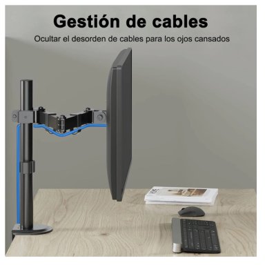 RACK SOPORTE DE MONITOR ERGONOMICO BRAZO ARTICULADO DE MESA 13 A 33 PULGADAS Z011 - 3