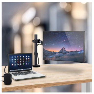 RACK SOPORTE DE MONITOR ERGONOMICO BRAZO ARTICULADO DE MESA 13 A 33 PULGADAS Z011 - 7