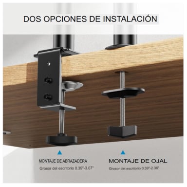 SOPORTE 2 EN 1 PARA MONITOR Y LAPTOP 13-32 Y LAPTOP DE 10 A 17 CON BRAZO ARTICULADO ERGONÓMICO ZJ-K7902 - 3