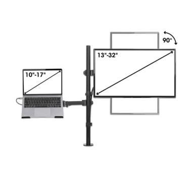 SOPORTE 2 EN 1 PARA MONITOR Y LAPTOP 13-32 Y LAPTOP DE 10 A 17 CON BRAZO ARTICULADO ERGONÓMICO ZJ-K7902 - 5