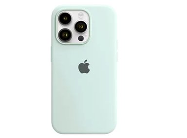 FUNDA IPHONE 14 PRO SILICONE CASE TURQUESA - 1