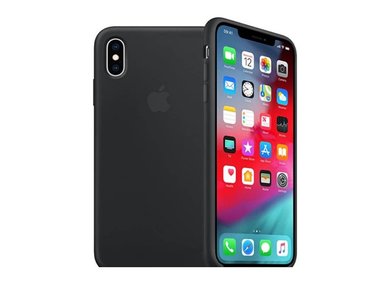FUNDA IPHONE XS MAX SILICONE CASE NEGRO - 1