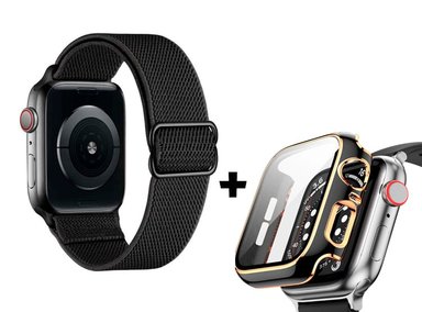 CORREA APPLE WATCH NYLON + CASE BUMPER 42MM NEGRO - 1