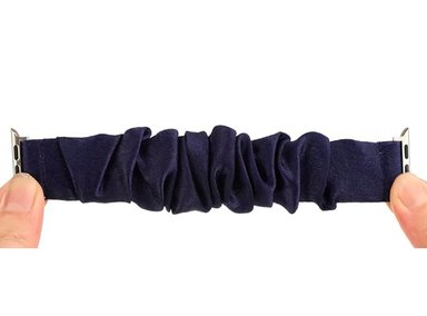 CORREA APPLE WATCH 42MM PREMIUM SCRUNCHIES ELÁSTICA AZUL - 2