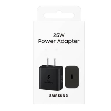 ADAPTADOR DE CORRIENTE SAMSUNG 25W CARGADOR Z FOLD 5 TECNOLOGÍA GAN 2023 NEGRO - 1