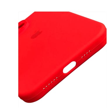 CASE FUNDA SILICONE IPHONE 16 PLUS ROJO - 2