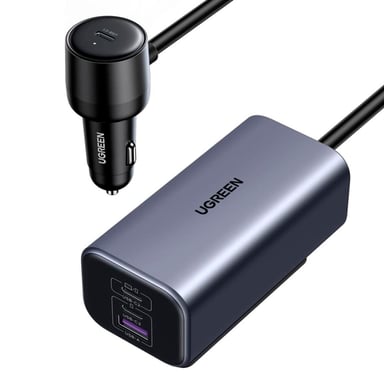 CARGADOR DE AUTO UGREEN EC706 PUERTO MÚLTIPLE 150W NEGRO - 3