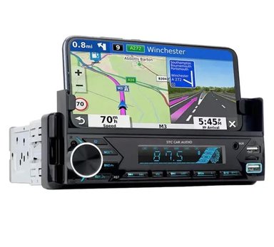 AUTORADIO 1DINSPORTETLF BLUETOOTH 1 DIN CON SOPORTE AL CELULAR BT/USB MP3