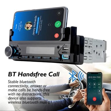 AUTORADIO 1DINSPORTETLF BLUETOOTH 1 DIN CON SOPORTE AL CELULAR BT/USB MP3 - 2