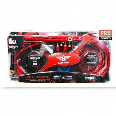 KIT DE CABLE O INSTALACIÓN CAR AUDIO 100% COBRE BLACKHAWK