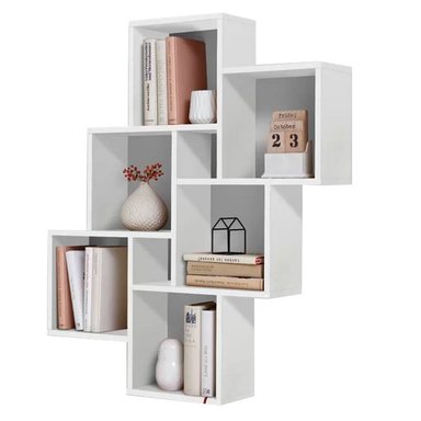 REPISA LEMUEBLE BLANCO FLOTANTE MELAMINA 6 DIVISIONES 94X81X20CM - 2