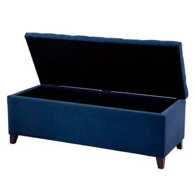 BANQUETA LEMUEBLE CAPITONE BAUL ADA 1 M AZUL - 3