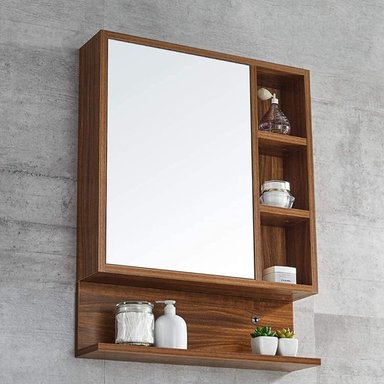 MUEBLE LEMUEBLE CARAMELO BAÑO CON ESPEJO MELAMINA 60X55 CM