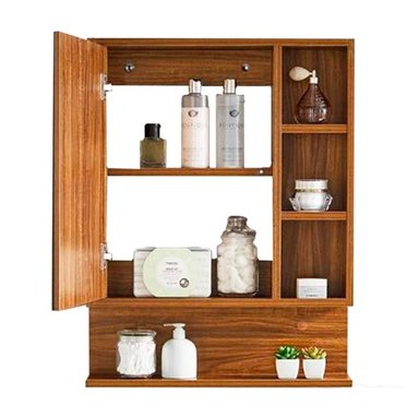 MUEBLE LEMUEBLE CARAMELO BAÑO CON ESPEJO MELAMINA 60X55 CM - 4