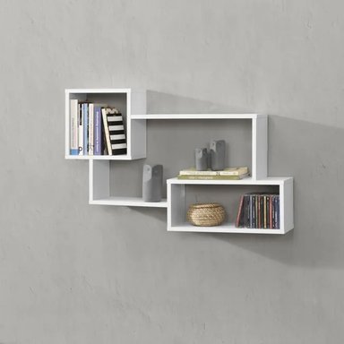 REPISA LEMUEBLE BLANCO FLOTANTE MELAMINA 87X54X18CM - 1