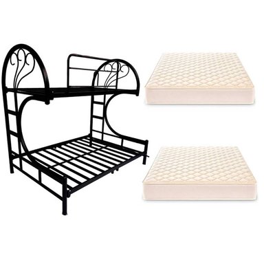 CAMAROTE LEMUEBLE NEGRO METAL MIXTO + 2 ESPUMAS ZEBRA PARAISO