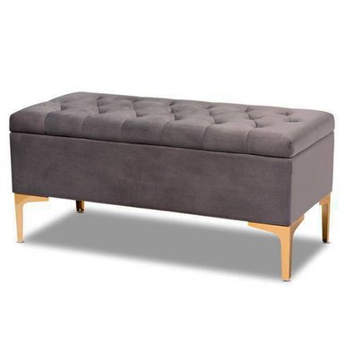 BANQUETA LEMUEBLE CAPITONE BAUL ADA 1.25 M GRIS OSCURO