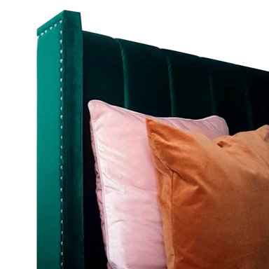 CAMA LEMUEBLE LISTÓN 1.5 PLAZAS TAPIZADA VERDE OLIVO - 3