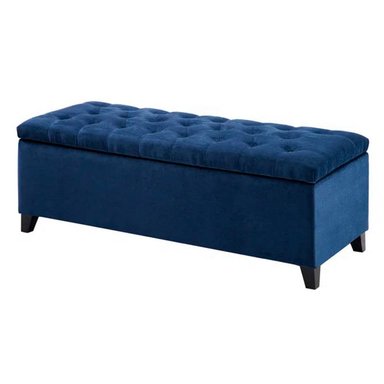 BANQUETA LEMUEBLE CAPITONE BAUL ADA 1.25 M AZUL