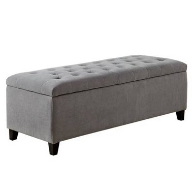 BANQUETA LEMUEBLE CAPITONE BAUL ADA 1 M GRIS PLOMO - 2