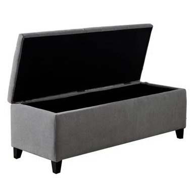 BANQUETA LEMUEBLE CAPITONE BAUL ADA 1 M GRIS PLOMO - 4