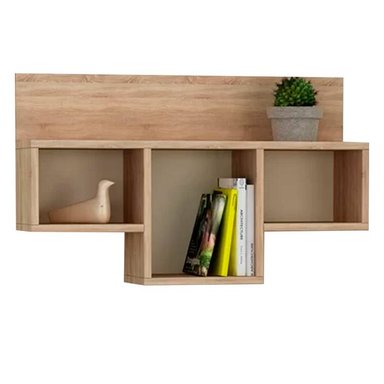 REPISA LEMUEBLE CASTAÑO FLOTANTE MELAMINA 80X49X20CM - 1