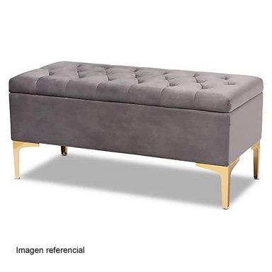 BANQUETA LEMUEBLE CAPITONE BAUL ADA 1 M GRIS OSCURO
