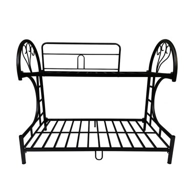 CAMAROTE LEMUEBLE NEGRO DE METAL MIXTO 1.5 PLAZA ARRIBA Y 2 PLAZAS ABAJO