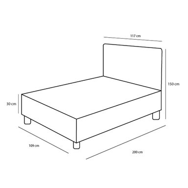 CAMA TAPIZADA CAPITONÉ 1.5 PLZ VERDE OLIVO. - 5