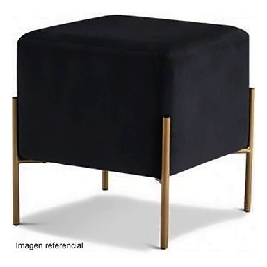 PUFF AURORA CUADRADO CON BASE METÁLICA NEGRO