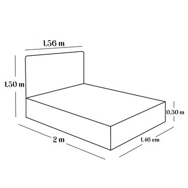CAMA LEMUEBLE LISTÓN 2 PLAZAS TAPIZADA BEIGE - 5