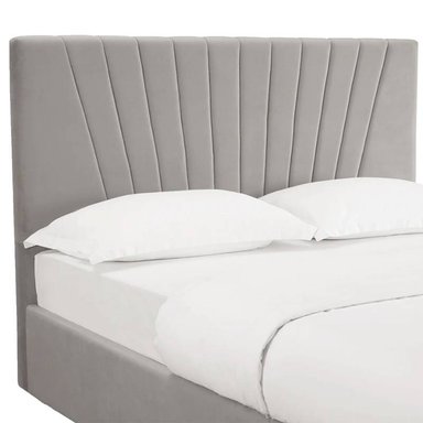 CAMA LEMUEBLE RAYAS 2 PLAZAS TAPIZADA PLOMO CLARO - 3
