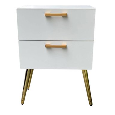 MESA NOCHE LEMUEBLE ADDA 2 CAJONES BLANCO