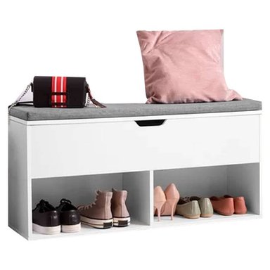 ZAPATERA BAÚL MELAMINA BLANCO 1.25 M