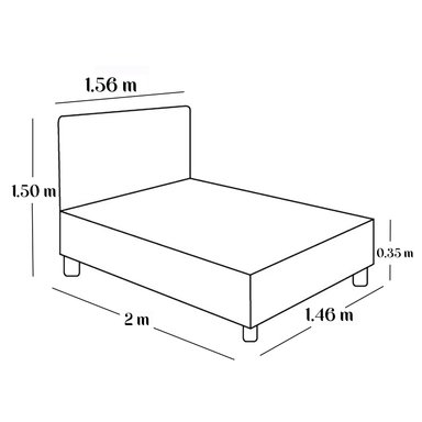 CAMA LEMUEBLE CAPITONÉ 2 PLAZAS TAPIZADA BEIGE - 7